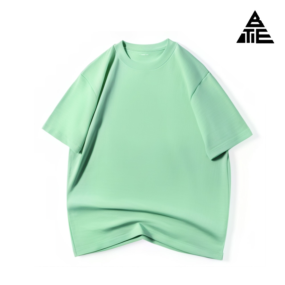 Camisa holgada de manga corta con cuello redondo y color liso