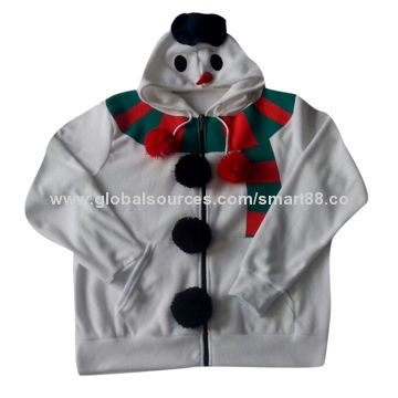 Fannel custom Christmas snowman adult hoodie