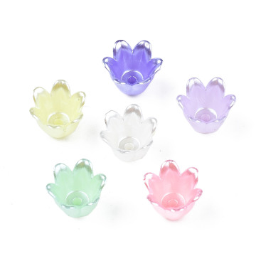 Pandahall Flower Imitate Pearl Spray Paint ABS Plastic Beads: Unique Decorative Elements for Your Crafting Projects