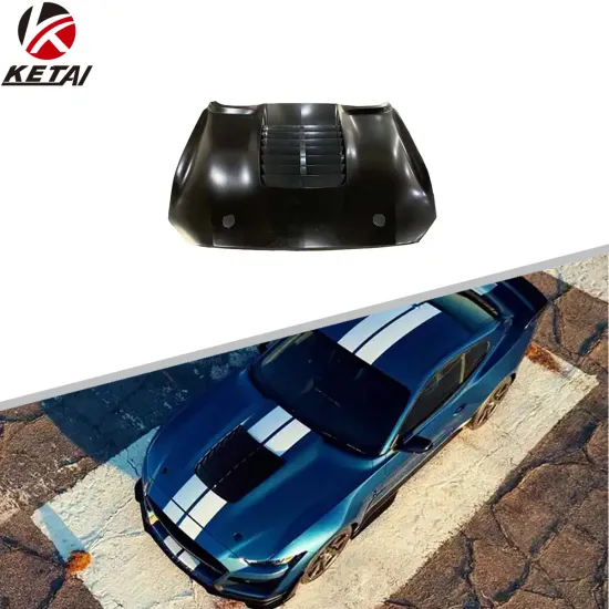 GT500 Style Sheet Metal Stamping Hood Engine Cover Hood Aluminum for Mustang 2018-2022