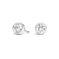 1ct စုစုပေါင်းဓာတ်ခွဲခန်းစိုက်ပျိုး diamond bezel set studs set