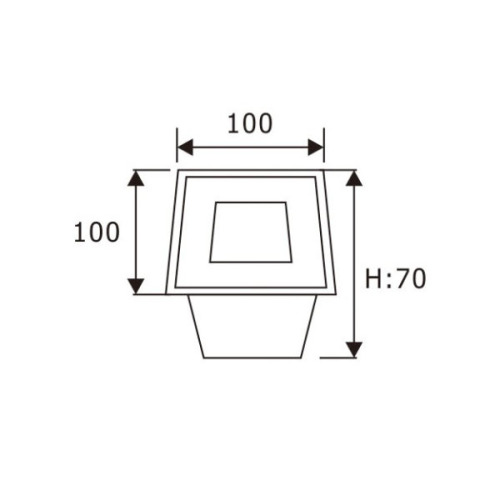 LEDER Landscape Noir 3W LED Creusée Lumière