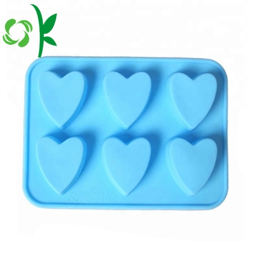 Công cụ Silicone Baking Hình trái tim 6Cavity Sôcôla