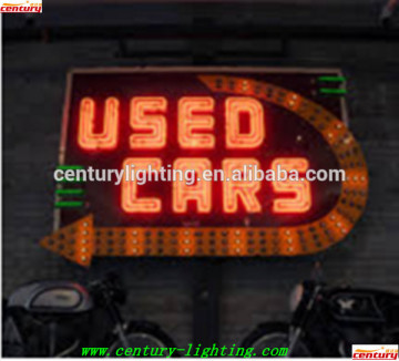 used cars neon sign