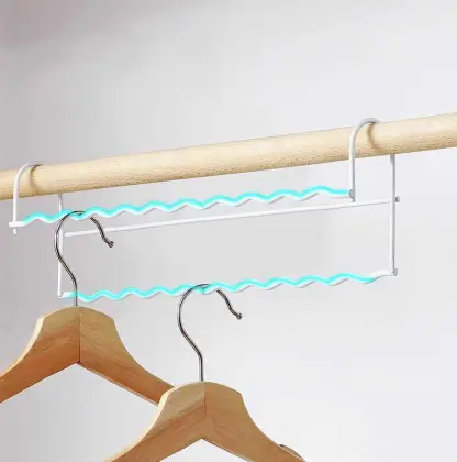 Space-Saving Metal Clothes Rack