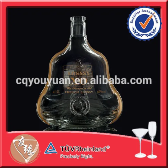 Unique Exotic Empty Bottles For XO 1.5L Liquor Bottles