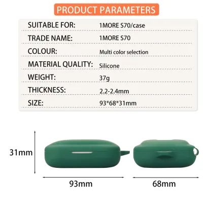 1MORE S70 Headphone Case, Silicone Earphone Cover for AirPods