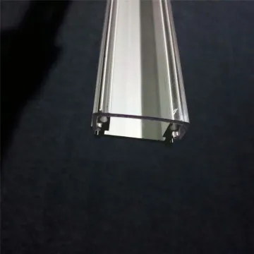 Tianqi clear stripe transparent led light pc cover extrusion plastic pc lampshade