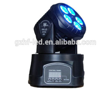 Disco 5pcs*15W RGBWA LED Mini Moving Head Wash Light For DJ Party