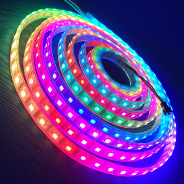 High Lumen Digital Addressable 60LED WS2812B IP68 Programmable RGB LED Strip