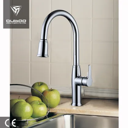 Deck Mounted Flexible Kitchen Faucet with Spray Head