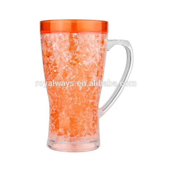 2016 Newly style crystal cold plastic beer mugs for party, barbecue, fitness