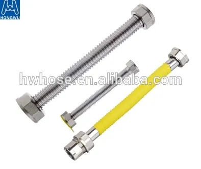 Flexible corrugated metal gas pipe