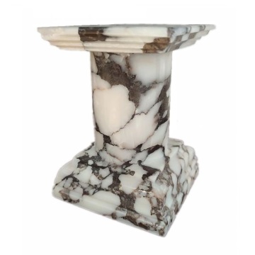 White Calacatta Calcutta Viola Marble Candle Jar Vessel Pillar Holder