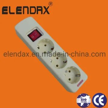 European Style 3-Way Switch Power Extension Cord (E5003ES)
