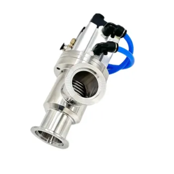 Pneumatic Bellow Sealed SS304 SS316L Angle Valve - L Type Y Type Single Acting Vacuum Flapper Valve