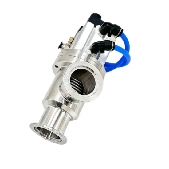 Pneumatic Bellow Sealed SS304 SS316L Angle Valve - L Type Y Type Single Acting Vacuum Flapper Valve