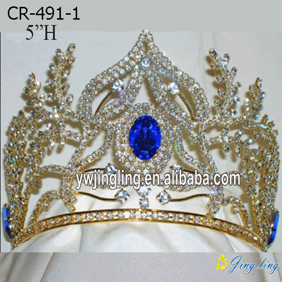 Gold plated beauty queen crowns