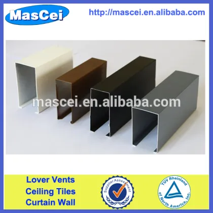 Aluminum baffle ceiling and aluminum strip ceiling panel