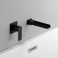 Black Wall Single Handle Tub Faucet Waterfall