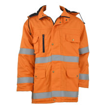 Turuncu Yansıtıcı Güvenlik İş Ceketi