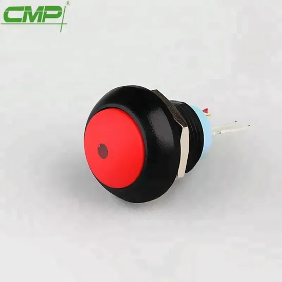 12mm CMP colorful plastic 1NO momentary or latching illuminated push button switch