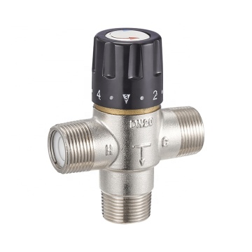 Mix Water Chrome Thermostatic Valve with Hot and Cold Shower Solar Copper Valve