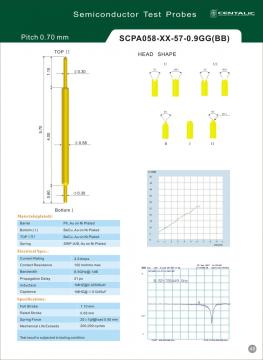 Double-ended Pogo Pin Test Probe SCPA058 for Chip Inspection