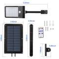 800 lm de lâmpada de parede solar de energia solar externa