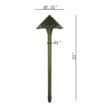 Светильник Garden Pathway с резным колпаком из латуни