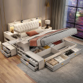 Modern simple light luxury double bed master bedroom