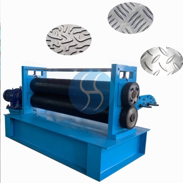 High-Speed Stainless Steel Diamond Pattern Sheet Metal Embossing Checker Plate Machine