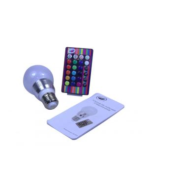 RGB Color Changing LED Bulb with IR Remote Control