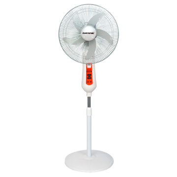16 Inch Cooling Solar Portable and Rechargeable Standing Fan with LED Light
