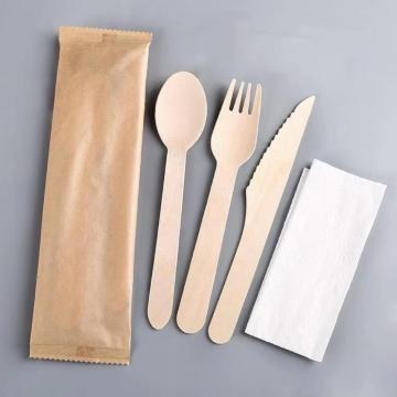 Customized wooden cutlery set