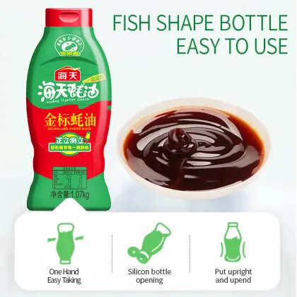 Golden Label Oyster Sauce - Halal Certified, BPA-Free, Fish-Shaped Bottle