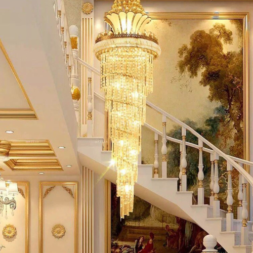 Lámpara de araña de cristal a medida para el vestíbulo del hotel