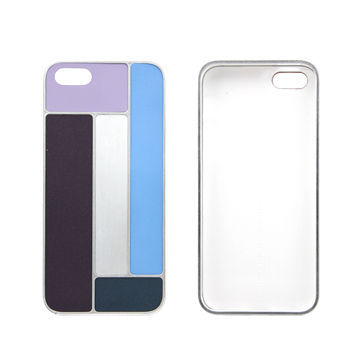 Aluminum cover, PC Frame+Colorful Back Shell Design for iPhone 5/5S