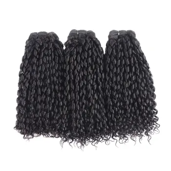 3 Bundles Natural Color Remy Virgin Hair Weave - Pixie Curly 100% Human Hair