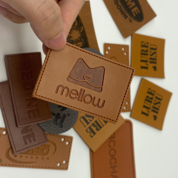 High Quality Custom Leather Labels 3D Embossed Brand Patches
