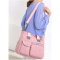 Pink Large Capacity Travel Bag With Multiple Layers