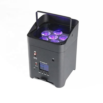 IR Wifi 6pcs*18W RGBWA UV 6 in1 Mini Rechargeable Wireless DMX Battery PAR Light