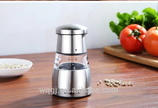 Hot Selling Stainless Steel Sugar and Pepper Grinder Professional Salt Mill and Pepper Mill Acrylic Body with Low Price