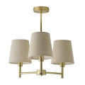 3 Arm Brushed Gold Chandelier Ceiling Lamp