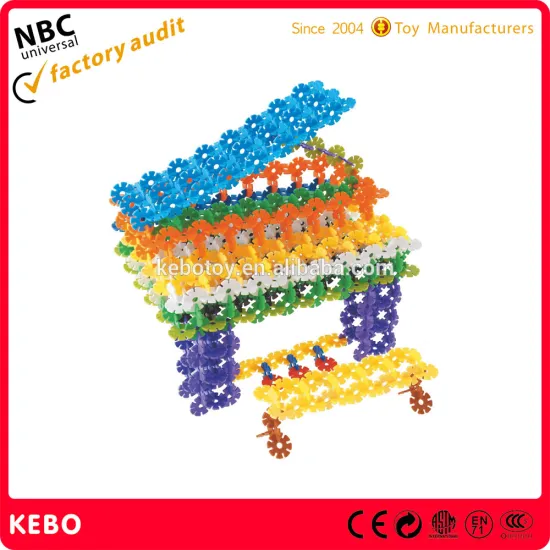 colorful PE material ice snow flakes building blocks for toddlers