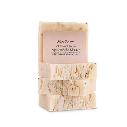 OEM ODM Cleansing Moisturizing Handmade Hemp Oil Soap Bars