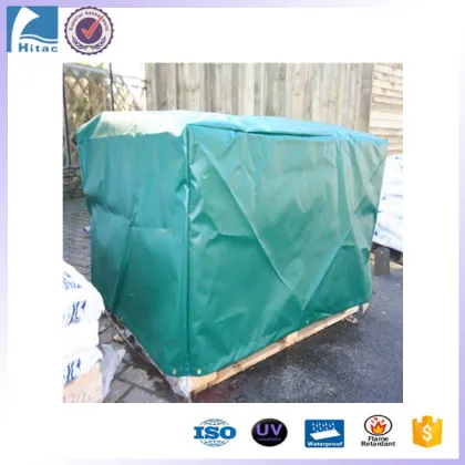 Reusable Plastic PVC Pallet Cover - Waterproof Polyester Pallet Top Bag Tarp