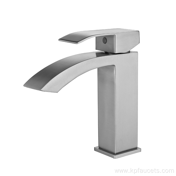 Tall Black Handle Chrome Bathroom Faucet