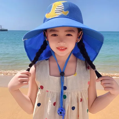 Big Brim Kids Bucket Hat Sun Fishing Cap