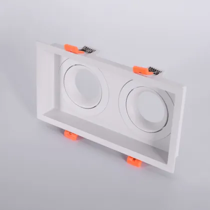 Double head square LED downlight fixture